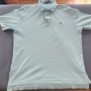 Polo Ralph Lauren Mint Green Polo Shirt Large Red Pony